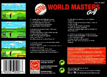 World Masters Golf (Europe) box cover back